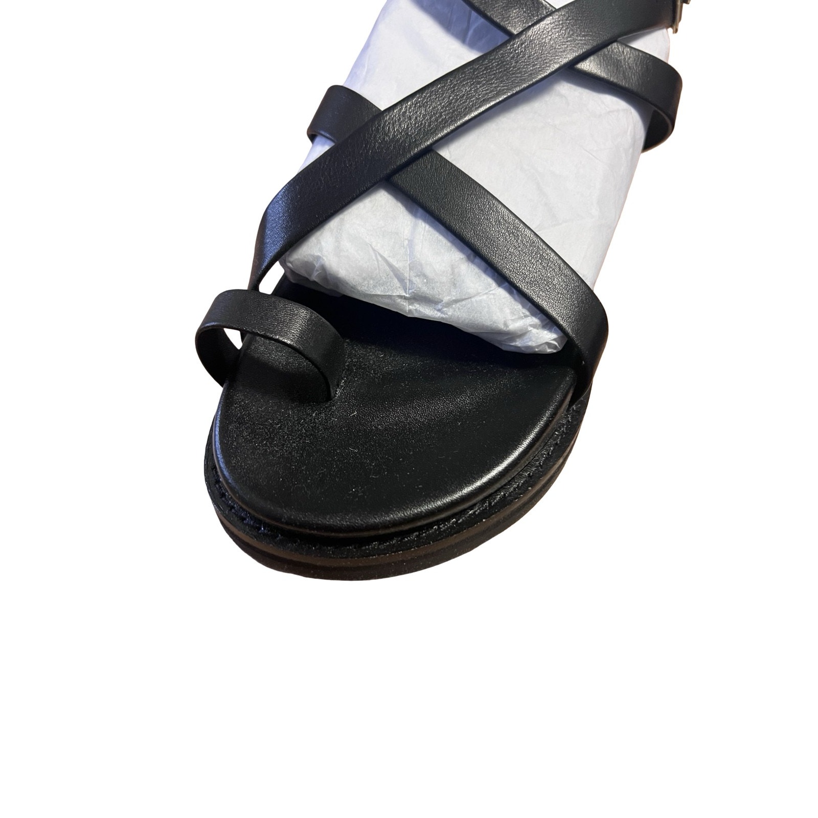Bared Footwear Nicator Black Leather Sandals Size 41 Nib Swimwear — image 4 of 8